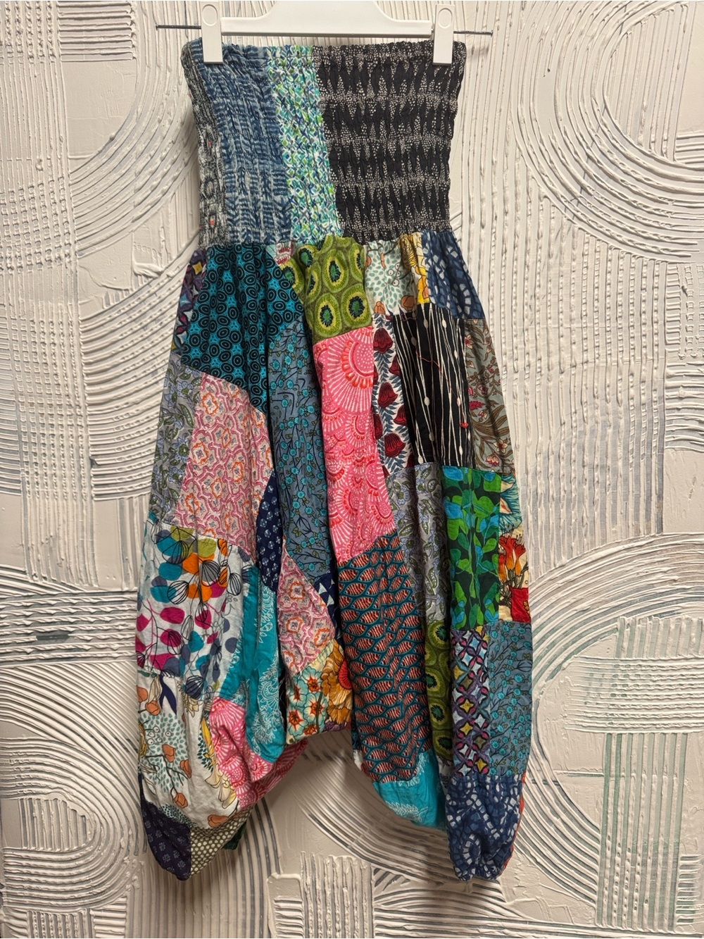 Colorful Patchwork Boho Balloon Harem Jumpsuit - Multicolor - Picture 5 of 6
